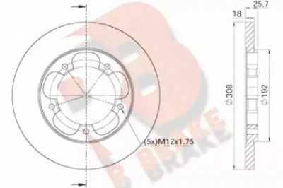 R BRAKE 78rbd26546 -  Тормозной диск